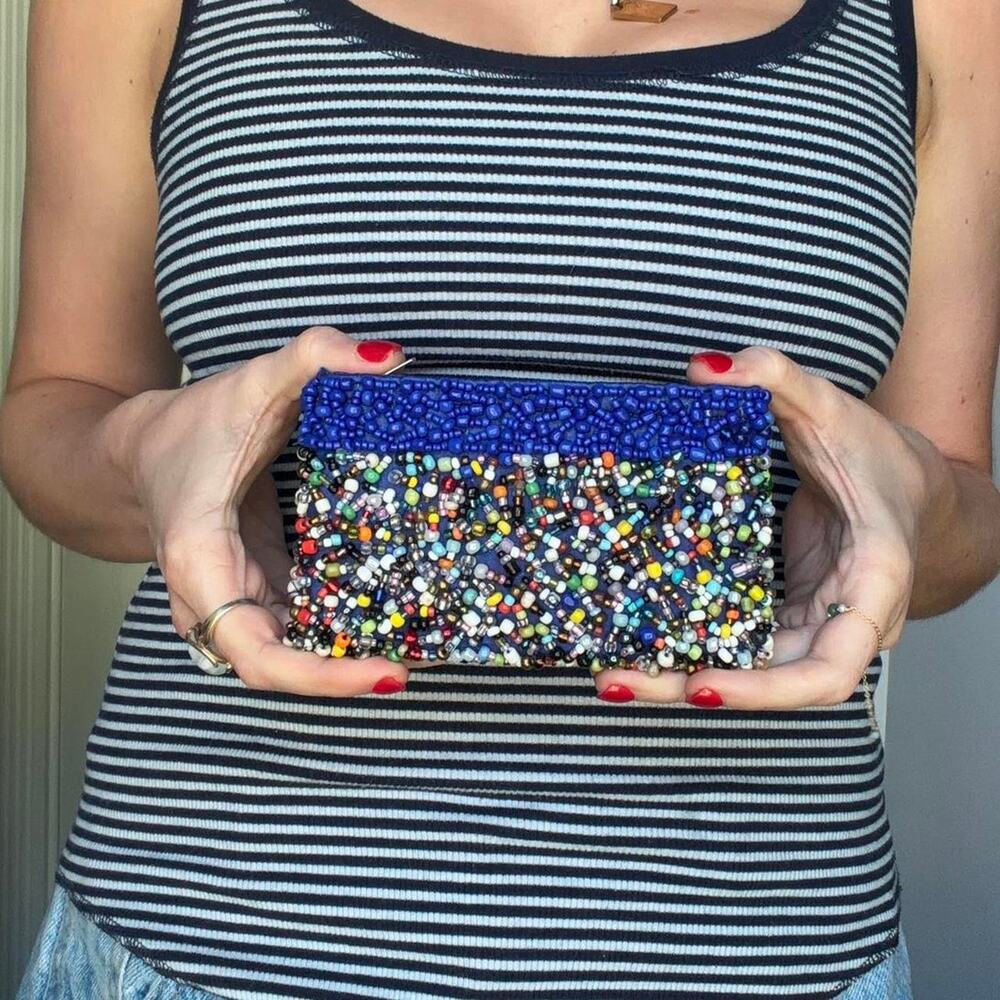 Cute beaded coin purse in